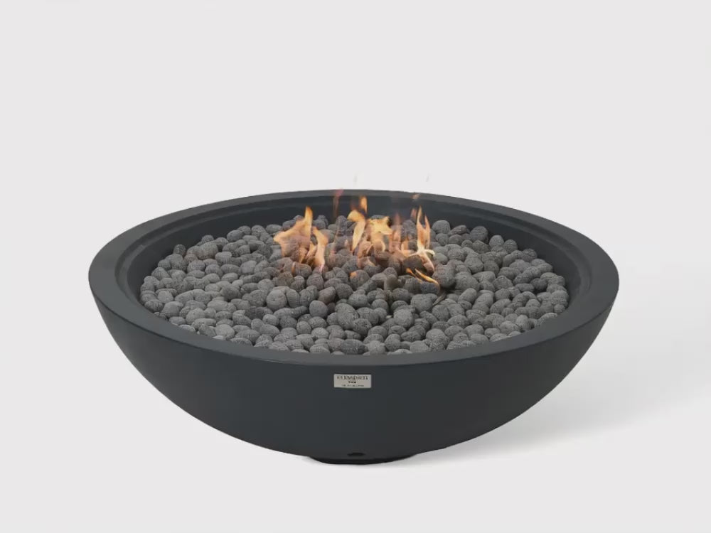 Load video: Rose Bowl 48” Fire Pit 100K BTU Fire Table(OFG702)