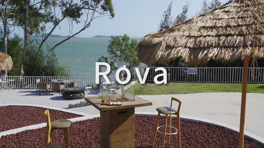Rova 34" Concrete Propane Bar Fire Table (OFG224RW-LP)