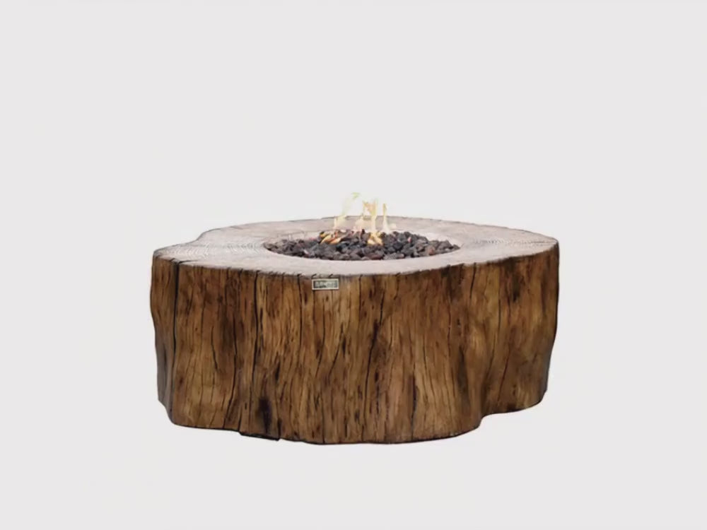 Load video: Manchester 42" Redwood Concrete Fire Table (OFG145RW)