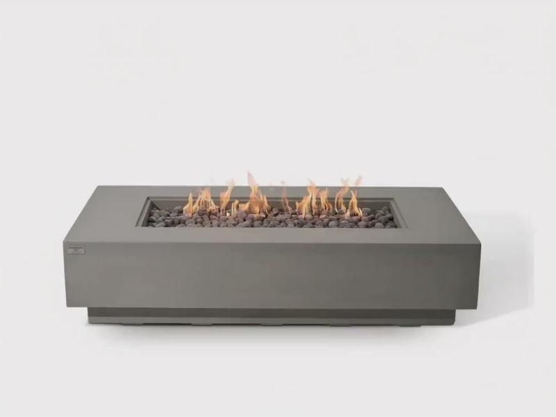 RAVELLO Rectangle Concrete Fire Pit for Outdoor Living