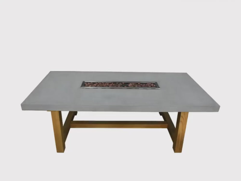 Sonoma Concrete Fire Dining Table for indoor and outdoor
