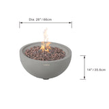 Modeno Nantucket 27" Concrete Fire Bowl (OFG116)