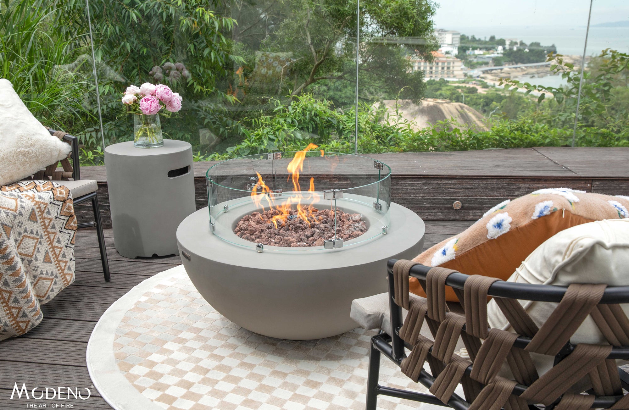 Modeno Roca 34" Concrete Fire Table (OFG107)