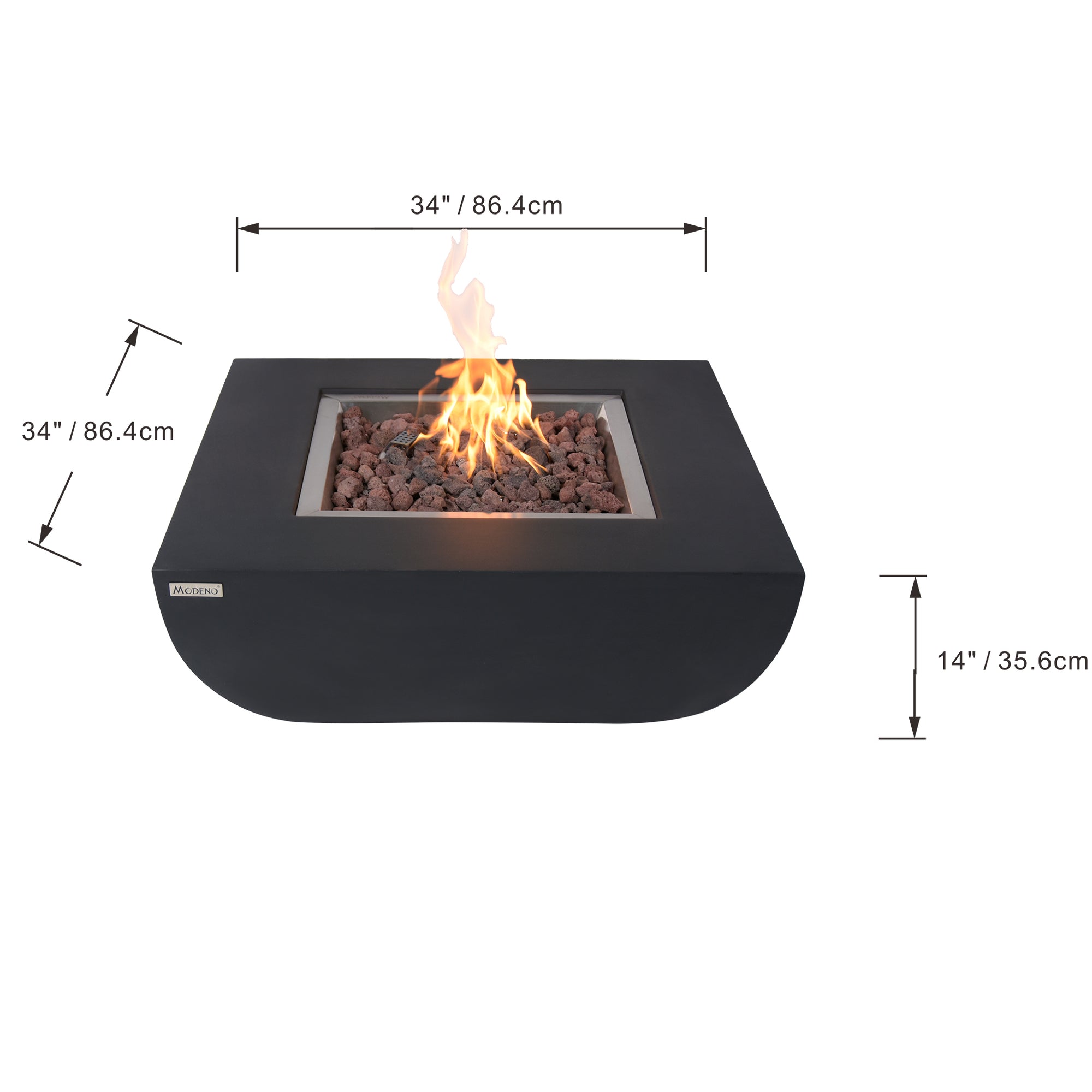Modeno Aurora 34" Concrete Fire Table (OFG114)