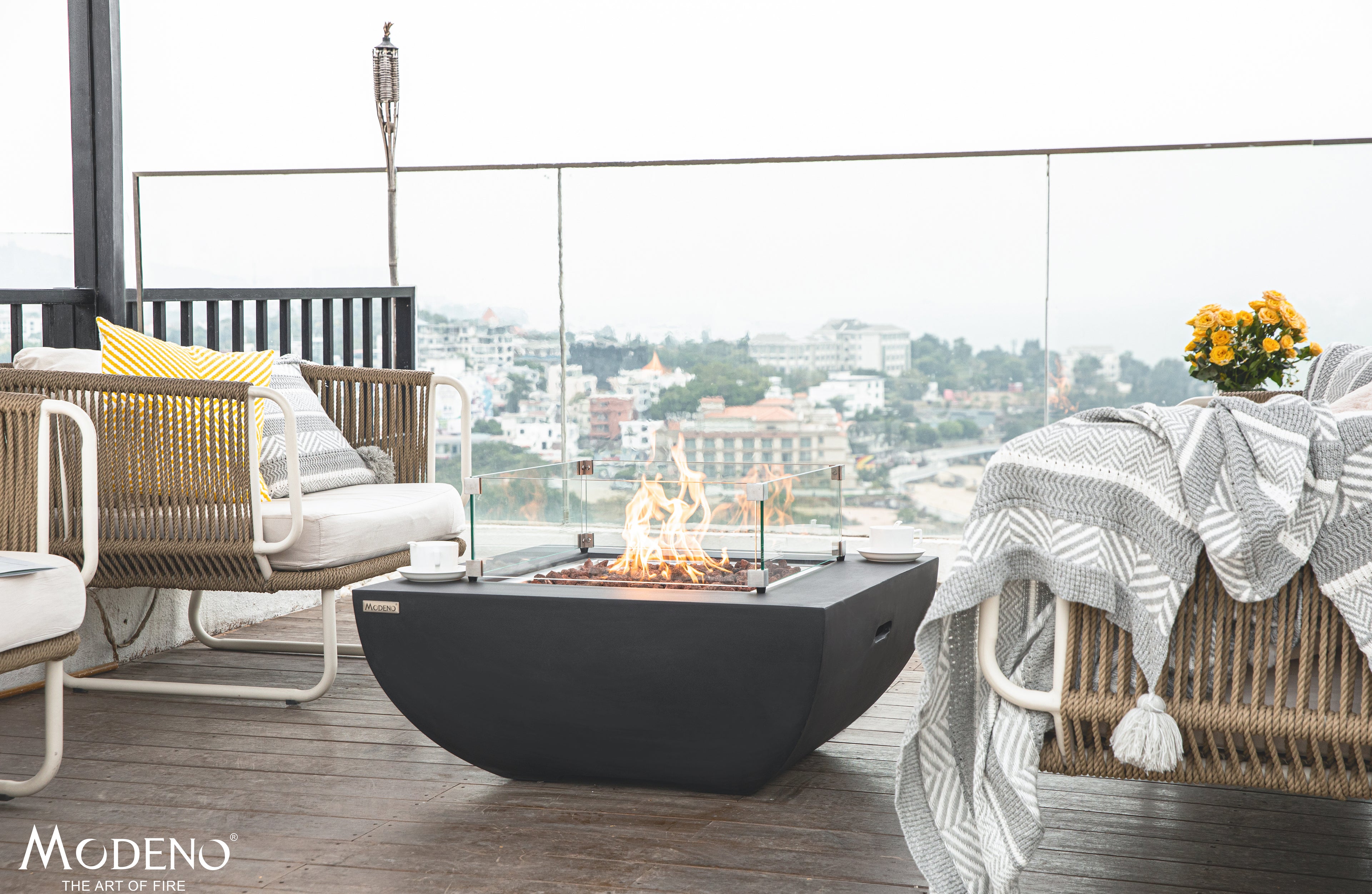 Modeno Aurora 34" Concrete Fire Table (OFG114)