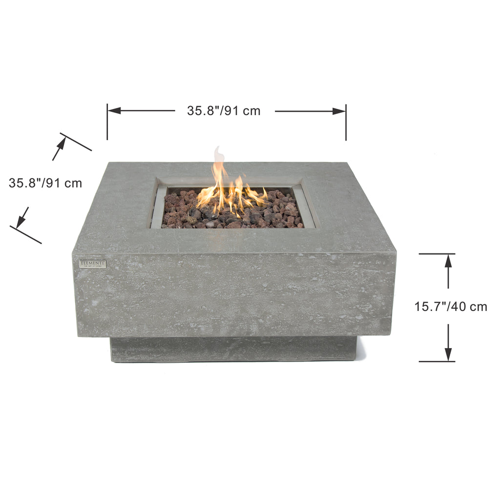 Manhattan 36" Light Grey Concrete Fire Table (OFG103LG)