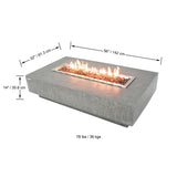 Hampton 56" Light Grey Concrete Outdoor Fire Table (OFG139LG)