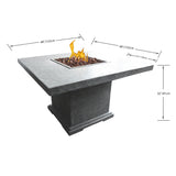 Birmingham 48" Concrete Propane Fire/Dining Table (OFG202)