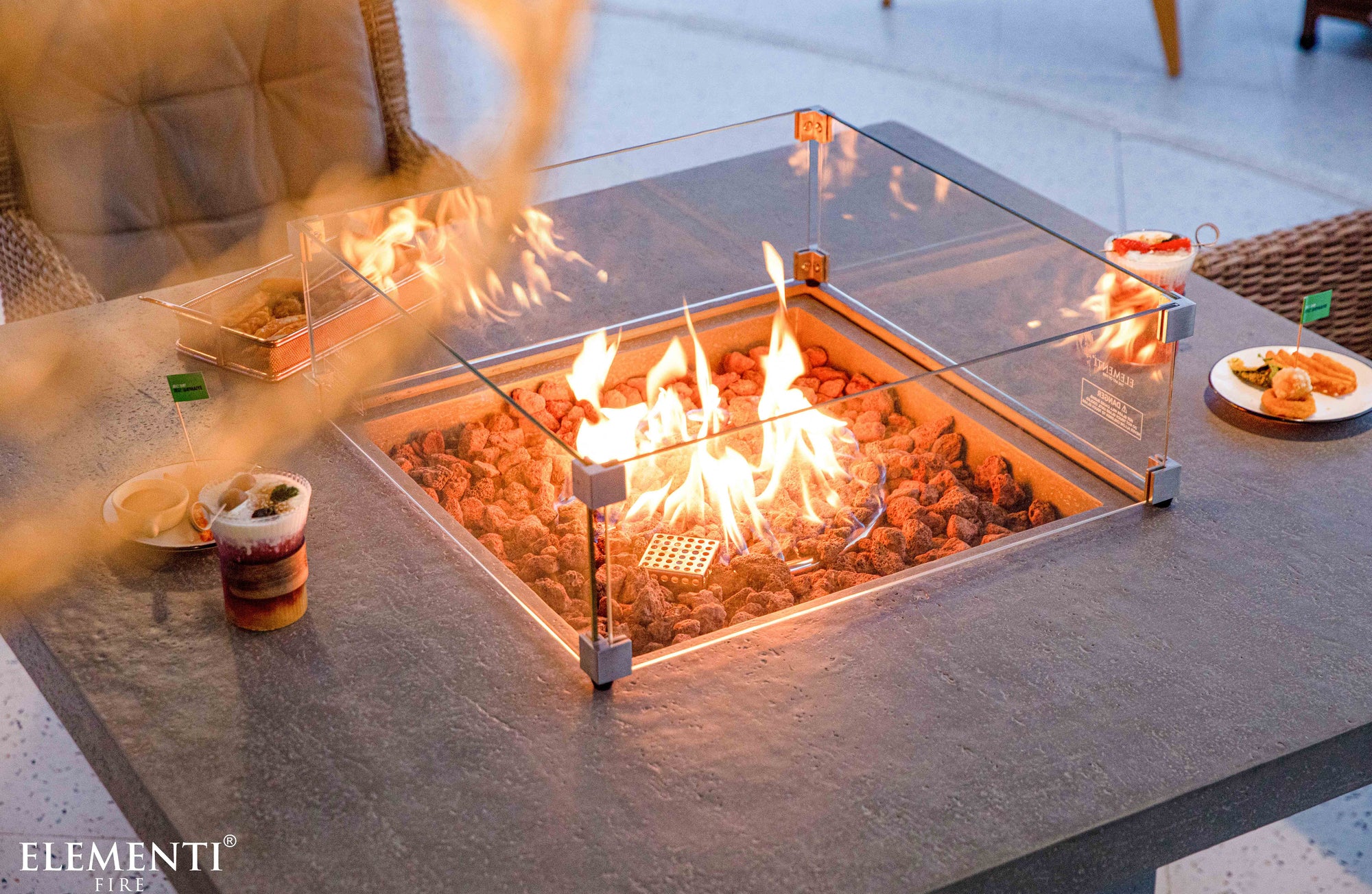Birmingham 48" Concrete Propane Fire/Dining Table (OFG202)
